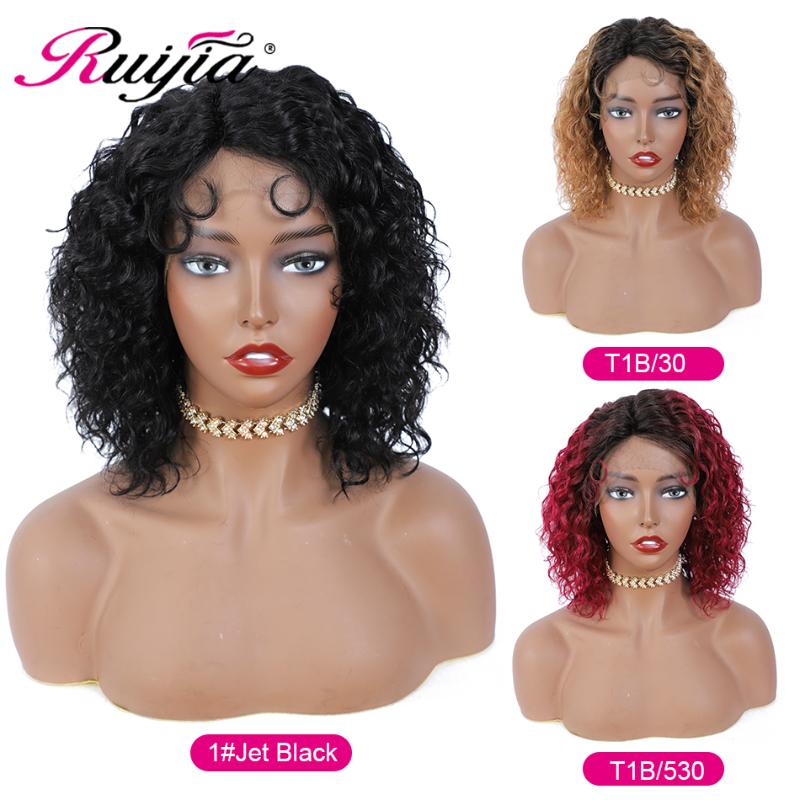RuiJia Brazilian Hair Water Wave T Part Lace Wigs Natural Black Ombre Colored Non-Remy Human Hair Wigs for Women 150% Density
RuiJia Brazilian Hair Water Wave T Part Lace Wigs Natural Black Ombre Colored Non-Remy Human Hair Wigs for Women 150% Density
