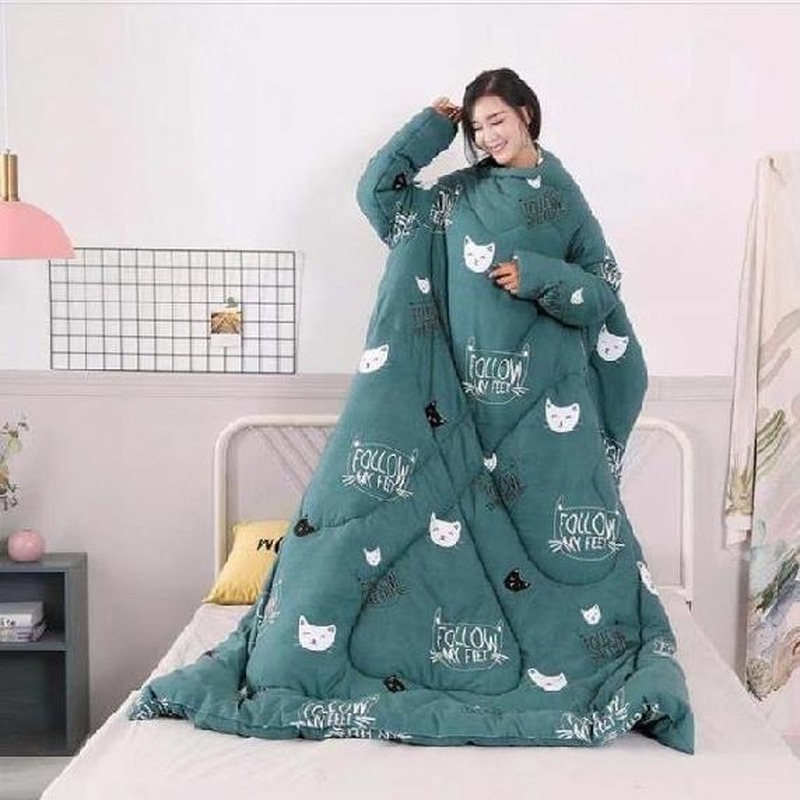Sleeper men's thickened bed new adult sleeves lazy quilt in autumn and winter. Wearable quilt cotton comforts Adults, 008
Sleeper men's thickened bed new adult sleeves lazy quilt in autumn and winter. Wearable quilt cotton comforts Adults, 008