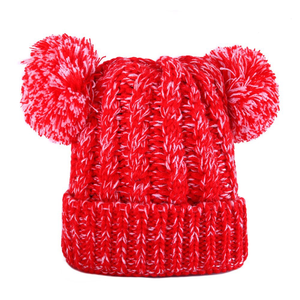 Winter baby Hats Pompom Hat Knitted Boy Cap Cotton Protect The Ears Hat Warm Thick Kids Beanies