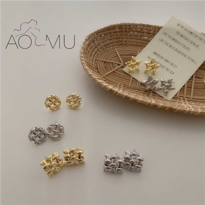 AOMU 2020 New Geometric Vintage Pentagram Round Star Earrings Metal Weave Gold Color Silver Color Fashion for Women Jewelry Gift
AOMU 2020 New Geometric Vintage Pentagram Round Star Earrings Metal Weave Gold Color Silver Color Fashion for Women Jewelry Gift