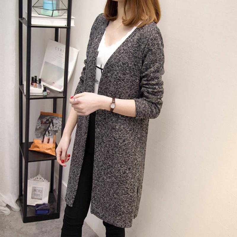Ladies' long coat elegant Oversized Womens Long Sleeve Knitted Cardigan Sweater Casual Outwear Coat Jacket#4, Gray
Ladies' long coat elegant Oversized Womens Long Sleeve Knitted Cardigan Sweater Casual Outwear Coat Jacket#4, Gray