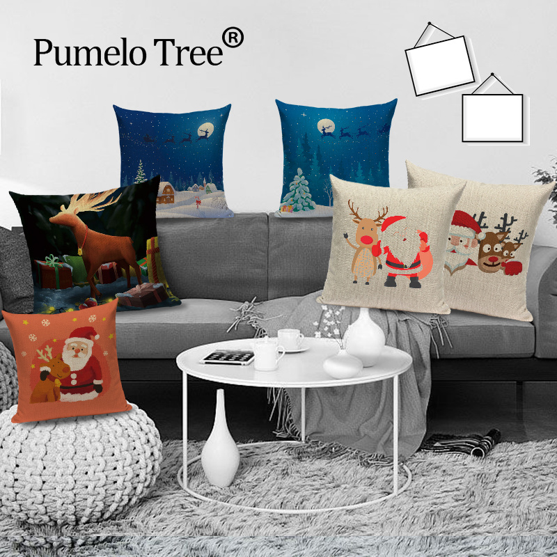 Christmas Santa Claus Cushion Cover Cartoon Deer Decorative Pillows Cover for Sofa Linen Pillow Case Home Decor Cushions Cases, L1811-2
Christmas Santa Claus Cushion Cover Cartoon Deer Decorative Pillows Cover for Sofa Linen Pillow Case Home Decor Cushions Cases, L1811-2