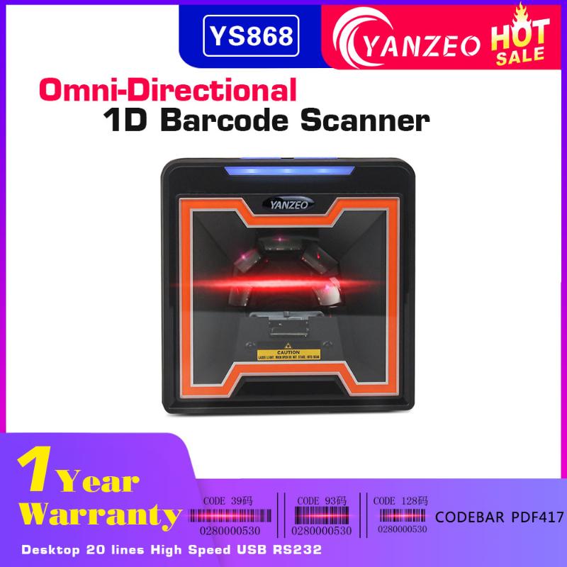 Yanzeo YZ868 Desktop 20 lines Omni-directional Platform 1D Laser Wired Barcode scanner For System Supermarket
Yanzeo YZ868 Desktop 20 lines Omni-directional Platform 1D Laser Wired Barcode scanner For System Supermarket