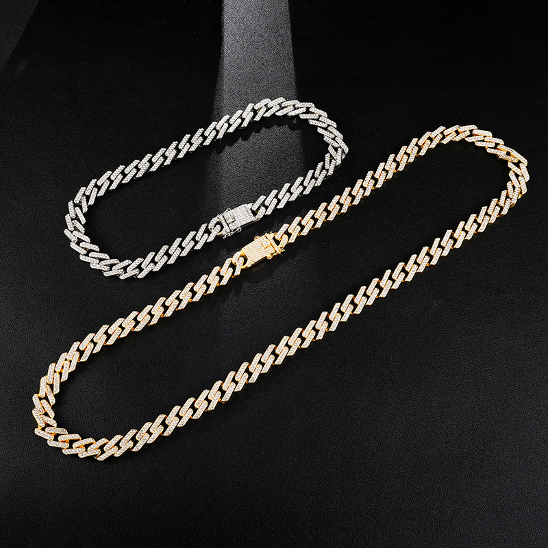 US7 Iced Out 15mm Miami Cuban Link Chain 18"20"24"30" Necklace Rhinestone Bling Hip Hop Necklaces For Men Women Jewelry Gifts T200