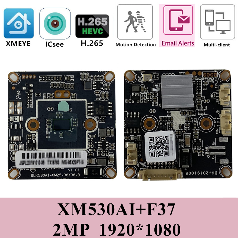 XM530+F37 2MP 1080P H.265 IP Camera 1080P H.265 Module Board MIC Audio Interface RTSP Motion Detection CMS XMEYE with Radiator
XM530+F37 2MP 1080P H.265 IP Camera 1080P H.265 Module Board MIC Audio Interface RTSP Motion Detection CMS XMEYE with Radiator