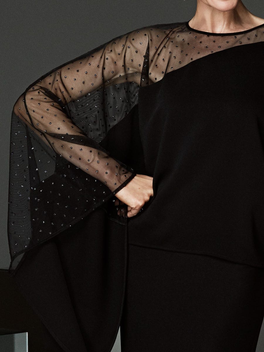 Elegant Black Mother Of The Bride Suits Jewel Neck Sequins Beaded Outfit Wedding Guest Gowns Split Formal Evening Dress