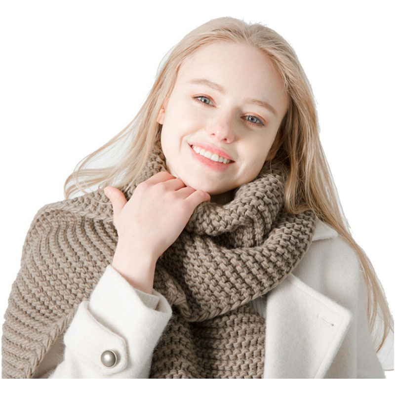 High Quality Solid Color Thick Wool Scarf Female Winter Thickened Warm Scarf Knit Women Handmade Long Scarves Neckerchief
High Quality Solid Color Thick Wool Scarf Female Winter Thickened Warm Scarf Knit Women Handmade Long Scarves Neckerchief