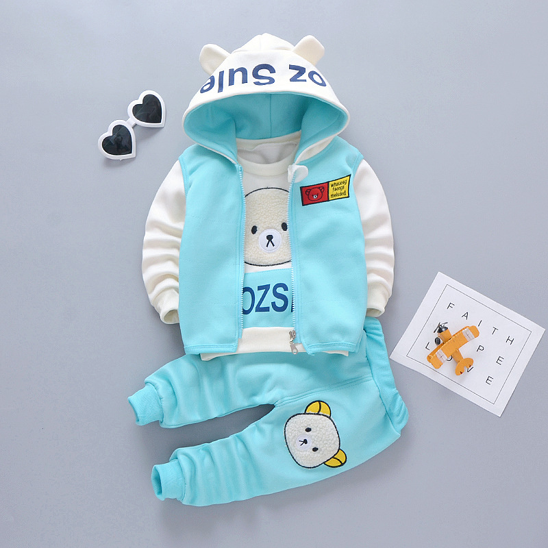 Baby Boys Suits Winter Newborn Children Clothing Set Kids Leisure Bear Tops zipper jacket Pants 3pcs Boys Outfits Girls sets, As picture
Baby Boys Suits Winter Newborn Children Clothing Set Kids Leisure Bear Tops zipper jacket Pants 3pcs Boys Outfits Girls sets, As picture