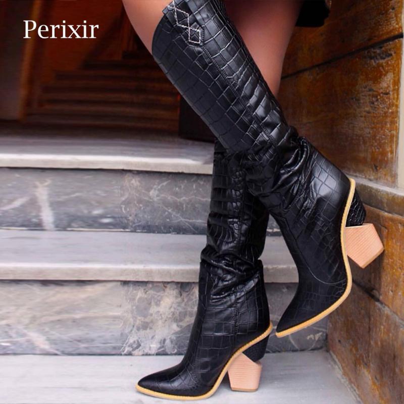 Perixir Pointed Toe Wedges Motorcycle Boots Knee High Boots Western Cowboy for Women Long Winter High Heel Shoes, Black
Perixir Pointed Toe Wedges Motorcycle Boots Knee High Boots Western Cowboy for Women Long Winter High Heel Shoes, Black