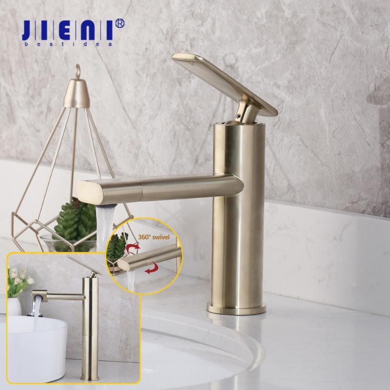 JIENI Luxury Brushed Golden Bathroom Basin Faucet Short & High Style Deck Mounted Wash Basin Sink Faucets Mixer Tap
JIENI Luxury Brushed Golden Bathroom Basin Faucet Short & High Style Deck Mounted Wash Basin Sink Faucets Mixer Tap