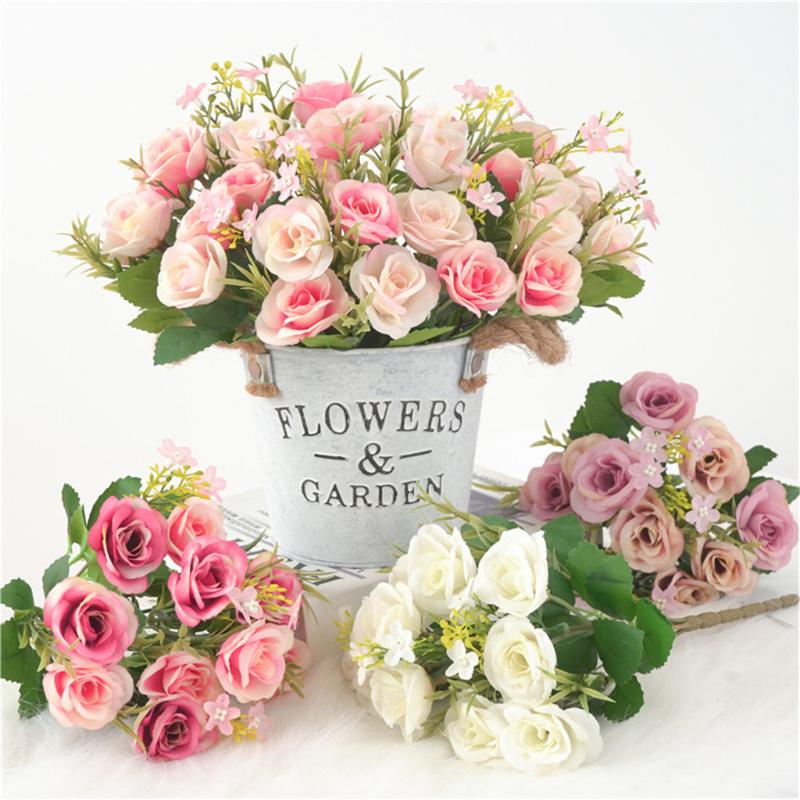 1 Bouquet 13 heads Persian rose, European-style artificial silk flower decoration living room interior Garden Wedding decorat
1 Bouquet 13 heads Persian rose, European-style artificial silk flower decoration living room interior Garden Wedding decorat