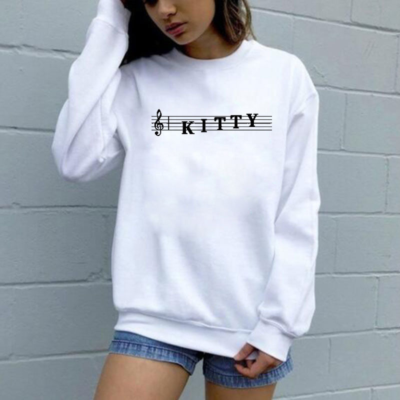 Women Hoodie Sheet Music Kitty Printed Hoodies Women Fleece Long Sleeve O Neck Loose Sweatshirt Girls Pullovers Autumn Winter, Blue
Women Hoodie Sheet Music Kitty Printed Hoodies Women Fleece Long Sleeve O Neck Loose Sweatshirt Girls Pullovers Autumn Winter, Blue