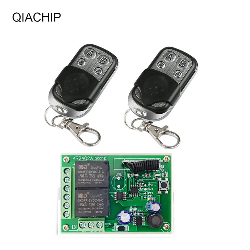 QIACHIP 433Mhz DC6V 12V 24V 2CH Relay Receiver+ Universal Wireless Remote Control Switch for Lamp Led Light Car electric Door
QIACHIP 433Mhz DC6V 12V 24V 2CH Relay Receiver+ Universal Wireless Remote Control Switch for Lamp Led Light Car electric Door