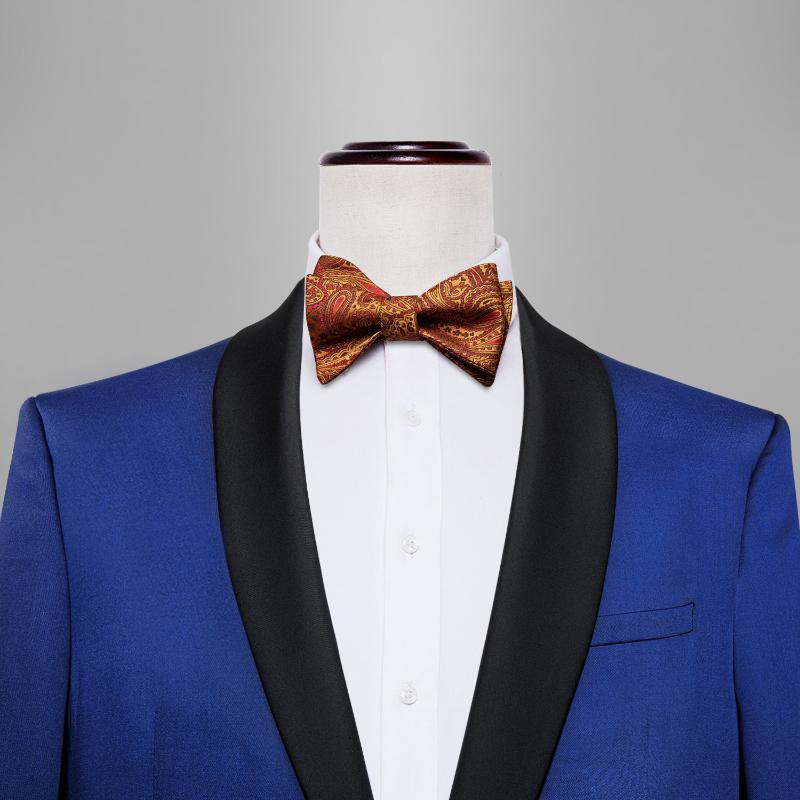 Self Bow Tie For Men Silk Butterfly Men Tie Gold Orange Paisley Hanky Cufflink Suit Collar Removable Necktie Barry.Wang LH-1018
Self Bow Tie For Men Silk Butterfly Men Tie Gold Orange Paisley Hanky Cufflink Suit Collar Removable Necktie Barry.Wang LH-1018