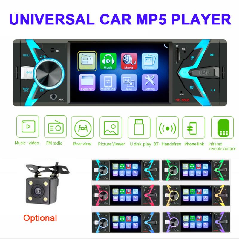 Universal Car Multimedia Player MP5 1 Din FM Radio Stereo Support Hands-Free Bluetooth Mirror Link USB SD AUX Reversing Camera
Universal Car Multimedia Player MP5 1 Din FM Radio Stereo Support Hands-Free Bluetooth Mirror Link USB SD AUX Reversing Camera