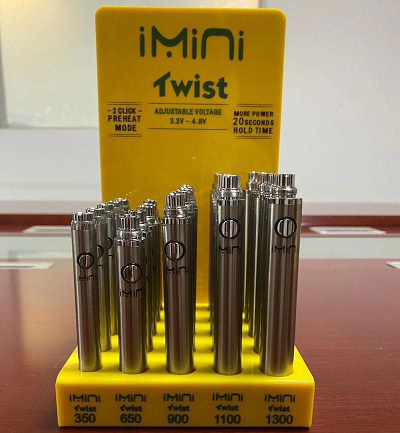 HOT IMINI Evod Twist Preheat VV 350mah 650mah 900mah 1100mah 1300mah With Display Box Variable Voltage 510 thread Vape battery
HOT IMINI Evod Twist Preheat VV 350mah 650mah 900mah 1100mah 1300mah With Display Box Variable Voltage 510 thread Vape battery