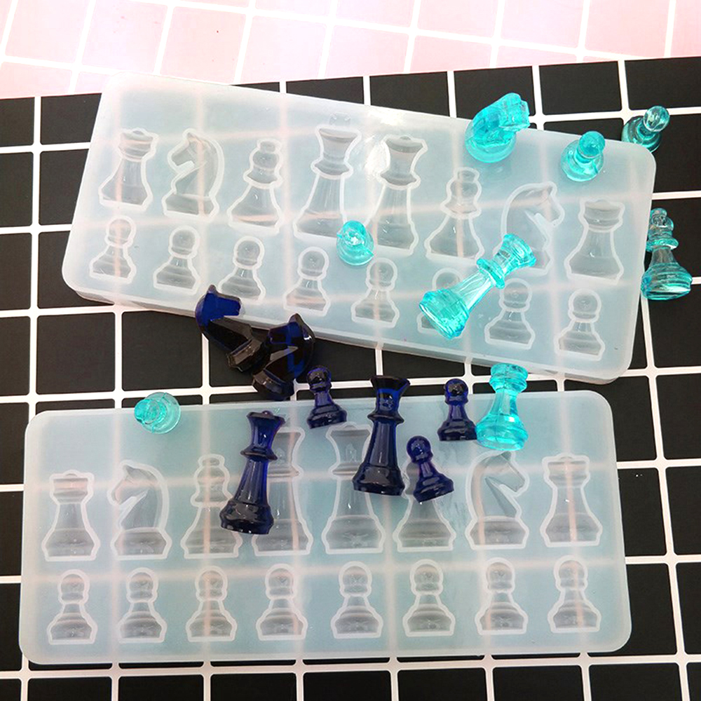 Silicone Mold For Resin International Chess Shape Silicone uv Resin DIY Clay Epoxy Resin Pendant Molds For Jewelry3283663