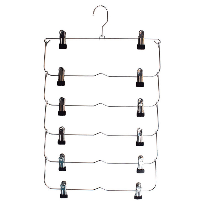 6 Layers Space Saving Pants Skirts Organizer Non-Slip Foldable Steel Closet Wardroble Hanger with Clips Home Multifunction Rack
6 Layers Space Saving Pants Skirts Organizer Non-Slip Foldable Steel Closet Wardroble Hanger with Clips Home Multifunction Rack