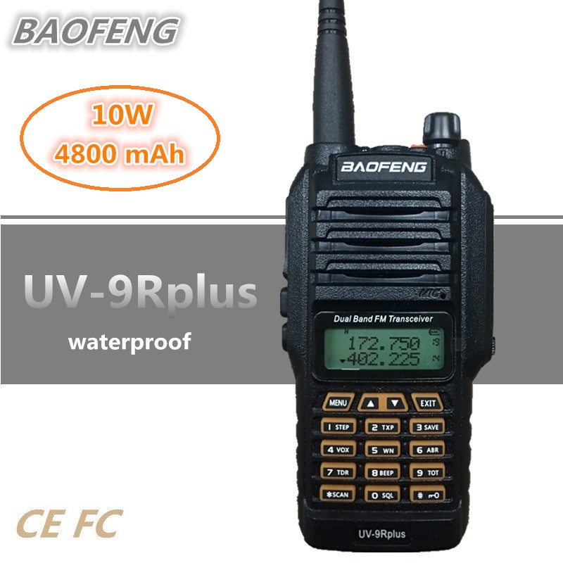 BAOFENG UV-9R PLUS 10W 4800mAh Walkie Talkie 10KM Waterproof UHF VHF Portable CB Radio Station Handheld HF Transceiver Scanner
BAOFENG UV-9R PLUS 10W 4800mAh Walkie Talkie 10KM Waterproof UHF VHF Portable CB Radio Station Handheld HF Transceiver Scanner