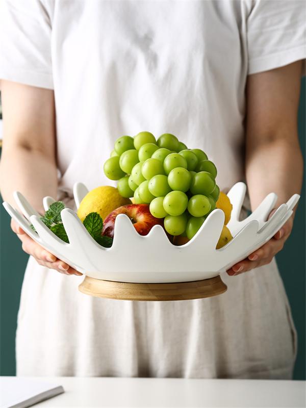 Plate Ceramic Household Fruit Basket Dried Fruit Basket Creative Bowls Creative Living Room Coffee Table Plate Fru
Plate Ceramic Household Fruit Basket Dried Fruit Basket Creative Bowls Creative Living Room Coffee Table Plate Fru