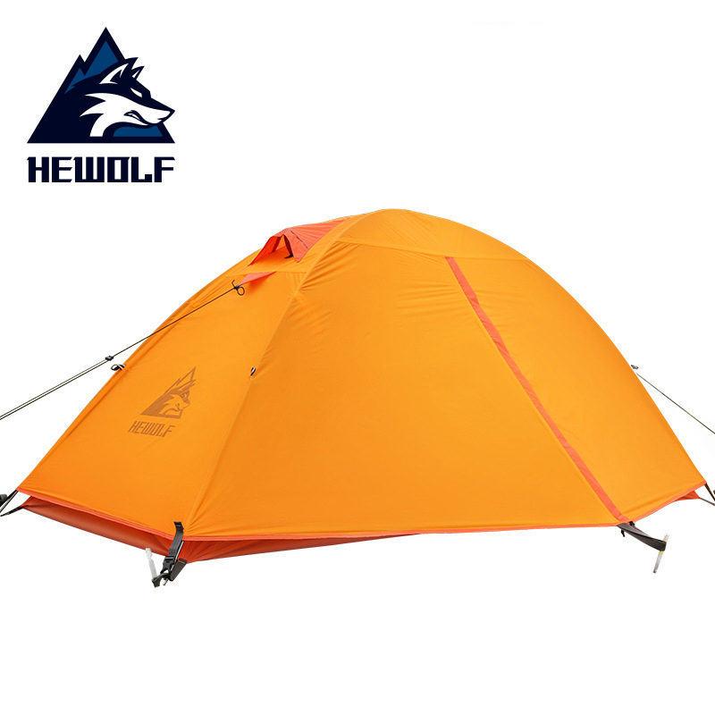 Hewolf Camping Tents 2 Person Double-layer Single 20D Silicon Aluminum Pole Ultralight Outdoor Travel Waterproof Cycling Tent 
Hewolf Camping Tents 2 Person Double-layer Single 20D Silicon Aluminum Pole Ultralight Outdoor Travel Waterproof Cycling Tent