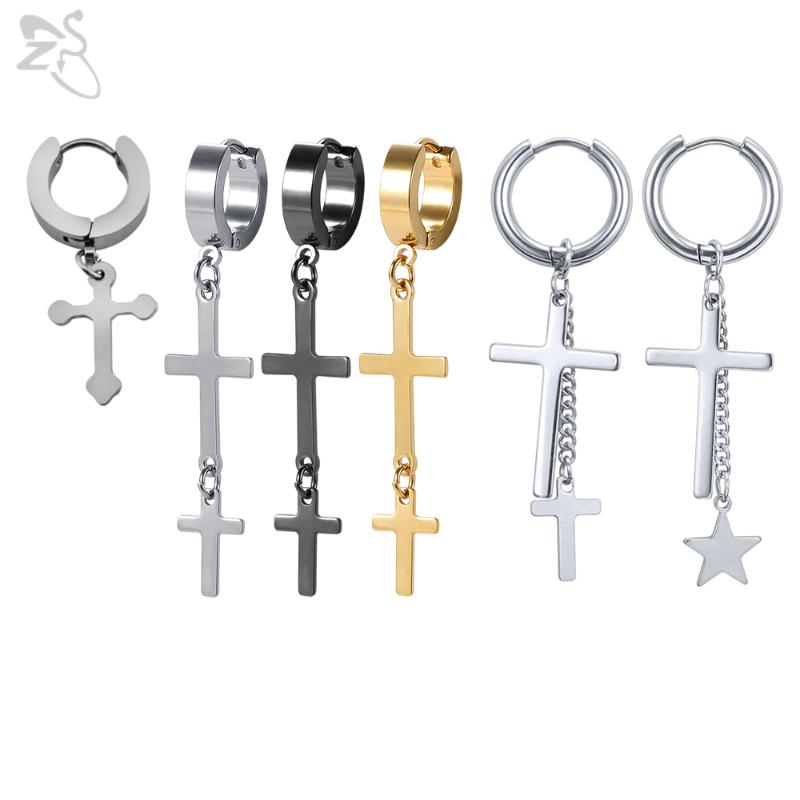 ZS 1 Pair Cross Pendant Stainless Steel Earring For Women Men Hip Hop Rock Biker Drop Earring Black Color Dangle Ear Piercings
ZS 1 Pair Cross Pendant Stainless Steel Earring For Women Men Hip Hop Rock Biker Drop Earring Black Color Dangle Ear Piercings