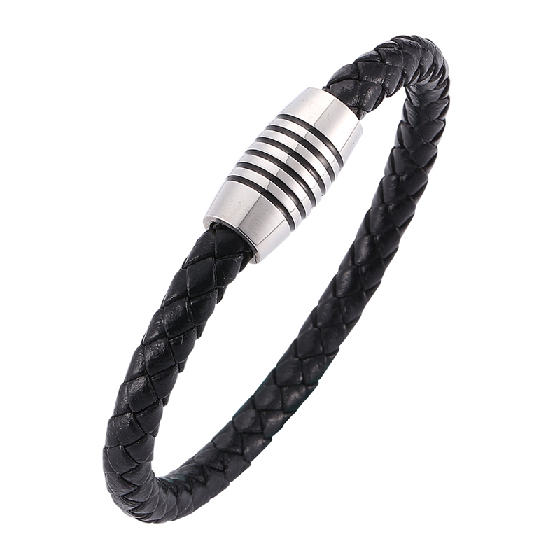 Classic Men Jewelry Black Braided Leather Rope Bracelet Handmade Stainless Steel Magnet Clasp Vintage Leather Bangle Gift SP0248
Classic Men Jewelry Black Braided Leather Rope Bracelet Handmade Stainless Steel Magnet Clasp Vintage Leather Bangle Gift SP0248