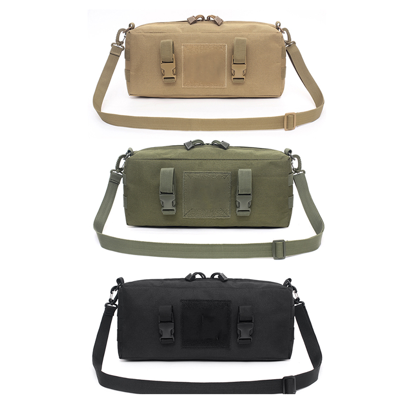 Outdoor Tactical bag accessories sports waist Shoulder Bags 600D Nylon Molle Camping Pack Hiking Waist Bag, Black