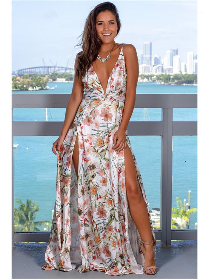Floral Backless Summer Womens Dresses Spaghetti Strap V Neck Casual Elegant Womens Designer Maxi Dresses Beach Split High Waist Slim Dresses
Floral Backless Summer Womens Dresses Spaghetti Strap V Neck Casual Elegant Womens Designer Maxi Dresses Beach Split High Waist Slim Dresses