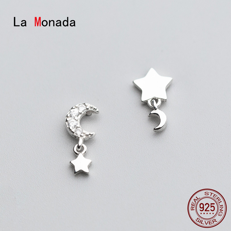 La Monada Asymmetry Moon Star Earings Studs 925 Sterling Silver Fine Jewelry Minimalist Stud Earrings For Women Silver 925
La Monada Asymmetry Moon Star Earings Studs 925 Sterling Silver Fine Jewelry Minimalist Stud Earrings For Women Silver 925