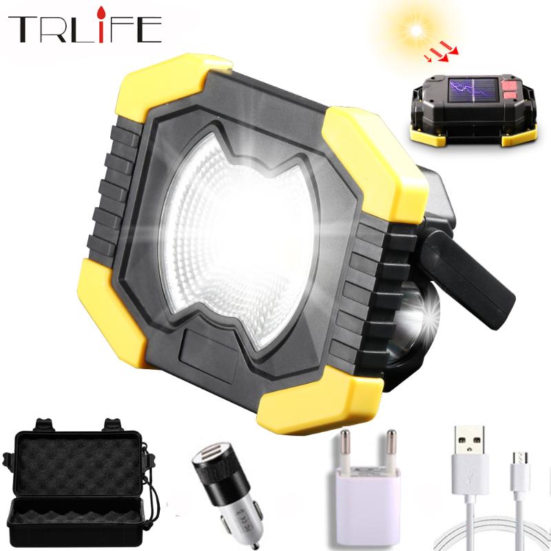 80W Led Solar Work Light Spotlight Floodlight Tent Lantern COB Rechargeable 18650 or Battery Outdoor Lamp for Repair
80W Led Solar Work Light Spotlight Floodlight Tent Lantern COB Rechargeable 18650 or Battery Outdoor Lamp for Repair
