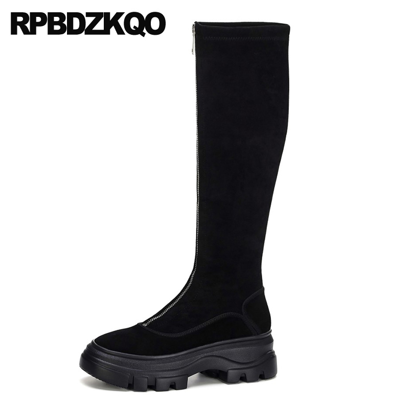 muffin knee high designer wedge platform shoes front zipper heel flatform brand women winter boots genuine leather long black
muffin knee high designer wedge platform shoes front zipper heel flatform brand women winter boots genuine leather long black