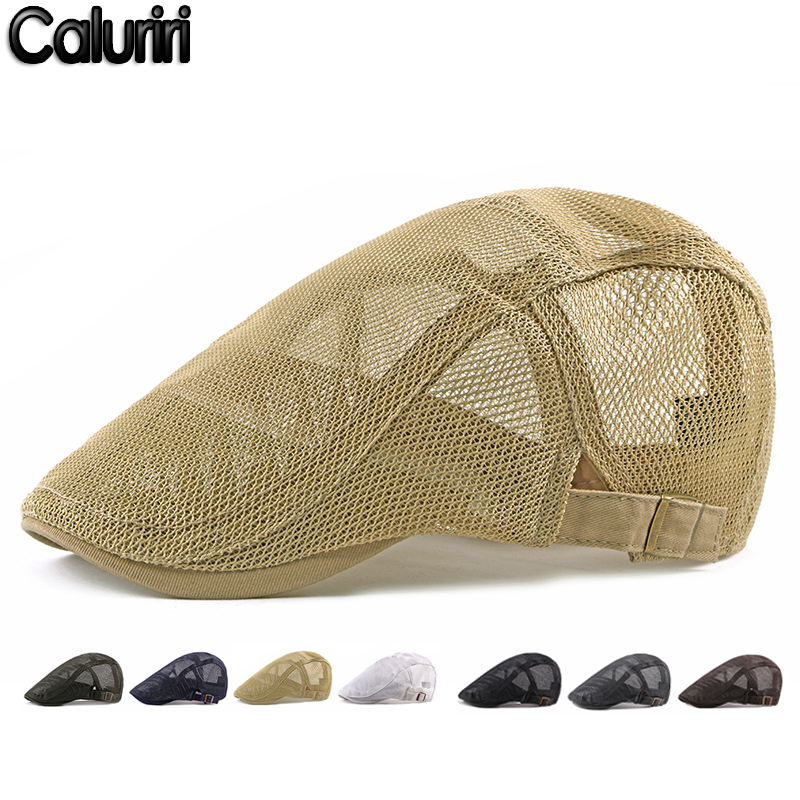 Caluriri New Men's Hat Berets Cap Golf Driving Sun Flat Cap Fashion Mesh Berets Caps for Men Casual Peaked Hat Visors, Khaki
Caluriri New Men's Hat Berets Cap Golf Driving Sun Flat Cap Fashion Mesh Berets Caps for Men Casual Peaked Hat Visors, Khaki
