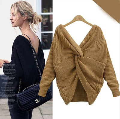 2020fw women sweaters womens v-neck open back sweaters ladys irregular cross-knotted sweater on the back sale trendy wear on both sides, White;black
2020fw women sweaters womens v-neck open back sweaters ladys irregular cross-knotted sweater on the back sale trendy wear on both sides, White;black