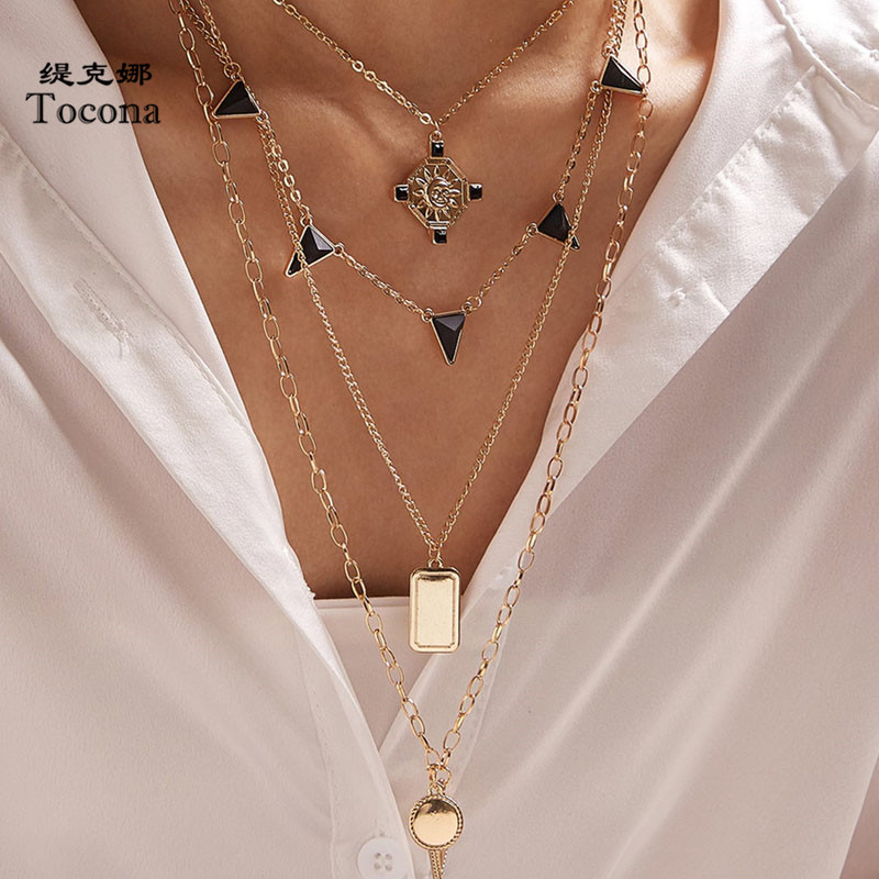 Tocona Charming Geometric Pendant Necklace for Women 2020 Trendy Multi-layer Gold Color Alloy Metal Sun Jewelry Wholesale 9894
Tocona Charming Geometric Pendant Necklace for Women 2020 Trendy Multi-layer Gold Color Alloy Metal Sun Jewelry Wholesale 9894