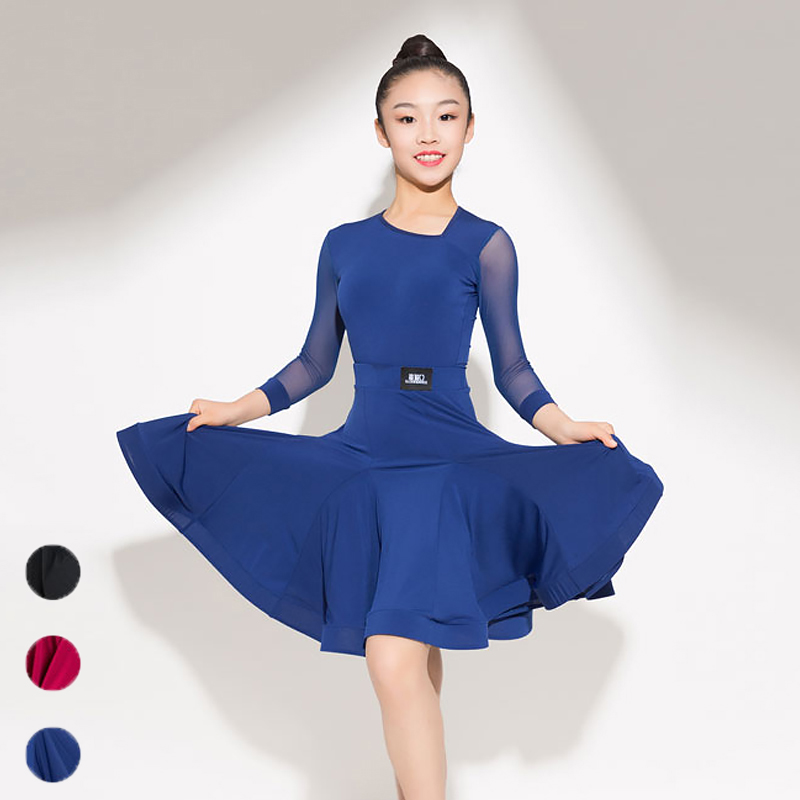 High Quality Mesh Modren Dance Dresses For Girls Latin Competition Standard Dresses Long Sleeves Ballroom Dance Clothes JL1366, Blue
High Quality Mesh Modren Dance Dresses For Girls Latin Competition Standard Dresses Long Sleeves Ballroom Dance Clothes JL1366, Blue