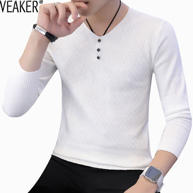 2020 New Men's Autumn V-Neck Sweater Pullovers Male Long Sleeve Solid Color Slim Fit Casual Button Knitwear Sweaters -3XL, Black
2020 New Men's Autumn V-Neck Sweater Pullovers Male Long Sleeve Solid Color Slim Fit Casual Button Knitwear Sweaters -3XL, Black