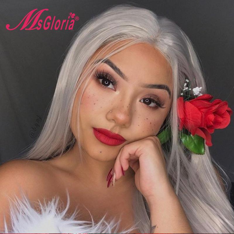 180% Density Grey Colored Straight Lace Front Wig Lace Front Human Hair Wigs For Women Pre Plucked Brazilian Remy Part Wig, As pic
180% Density Grey Colored Straight Lace Front Wig Lace Front Human Hair Wigs For Women Pre Plucked Brazilian Remy Part Wig, As pic