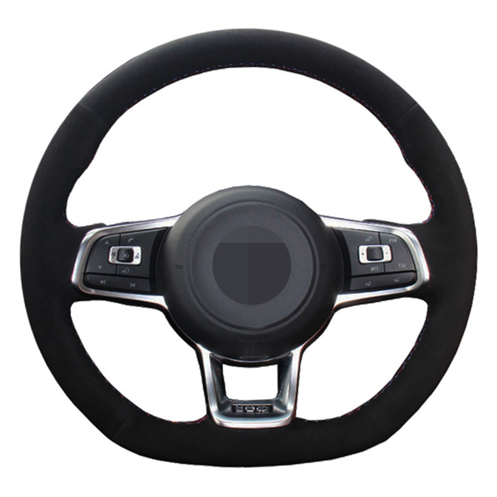Car Steering Wheel Cover Black Genuine Leather Suede For Volkswagen Golf 7 GTI Golf R MK7 VW Polo GTI Scirocco 2015 2016
Car Steering Wheel Cover Black Genuine Leather Suede For Volkswagen Golf 7 GTI Golf R MK7 VW Polo GTI Scirocco 2015 2016