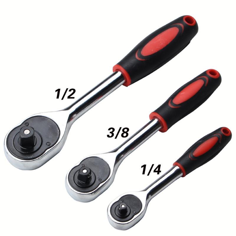 New Arrival 1piece Ratchet Wrench 1/4" 3/8" 1/2" Quick Release High Torque Two-way Spanner 24 Teeth Hand Tools
New Arrival 1piece Ratchet Wrench 1/4" 3/8" 1/2" Quick Release High Torque Two-way Spanner 24 Teeth Hand Tools