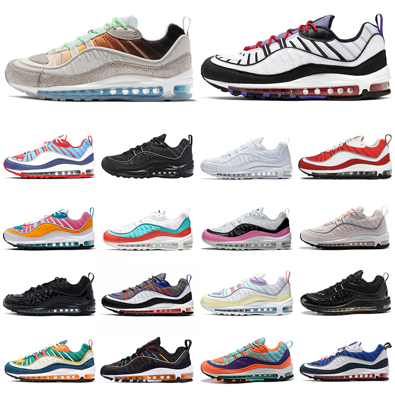 98 Running Shoes Triple Black White La Mezcla Easter Cosmic CLay Gundam Reflective 98s womens mens trainers outdoor Sports Sneakers 36-45
98 Running Shoes Triple Black White La Mezcla Easter Cosmic CLay Gundam Reflective 98s womens mens trainers outdoor Sports Sneakers 36-45