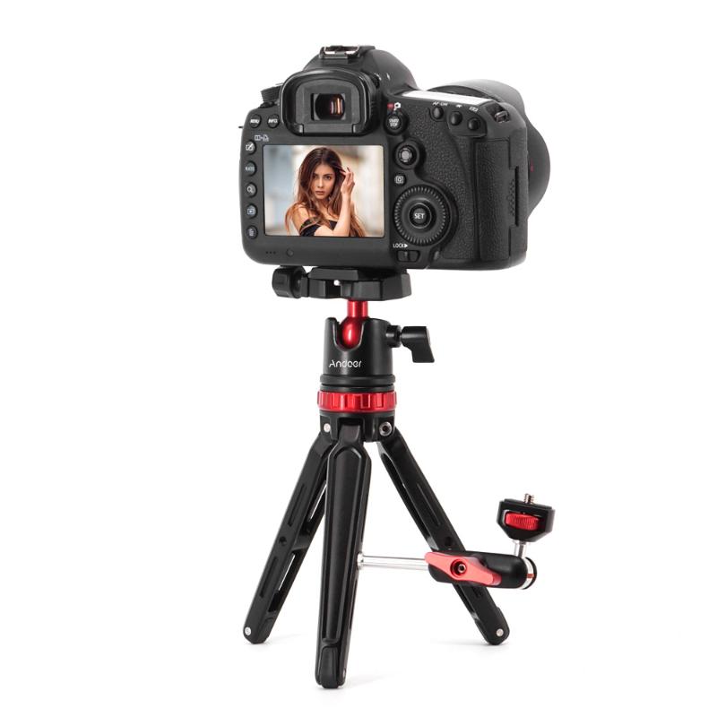 Andoer Aluminium Alloy Mini Desktop Cameras Tripod with Panoramic Ball Head for Canon/Nikon DSLR Max. Load Capacity 5kg/11Lbs
Andoer Aluminium Alloy Mini Desktop Cameras Tripod with Panoramic Ball Head for Canon/Nikon DSLR Max. Load Capacity 5kg/11Lbs