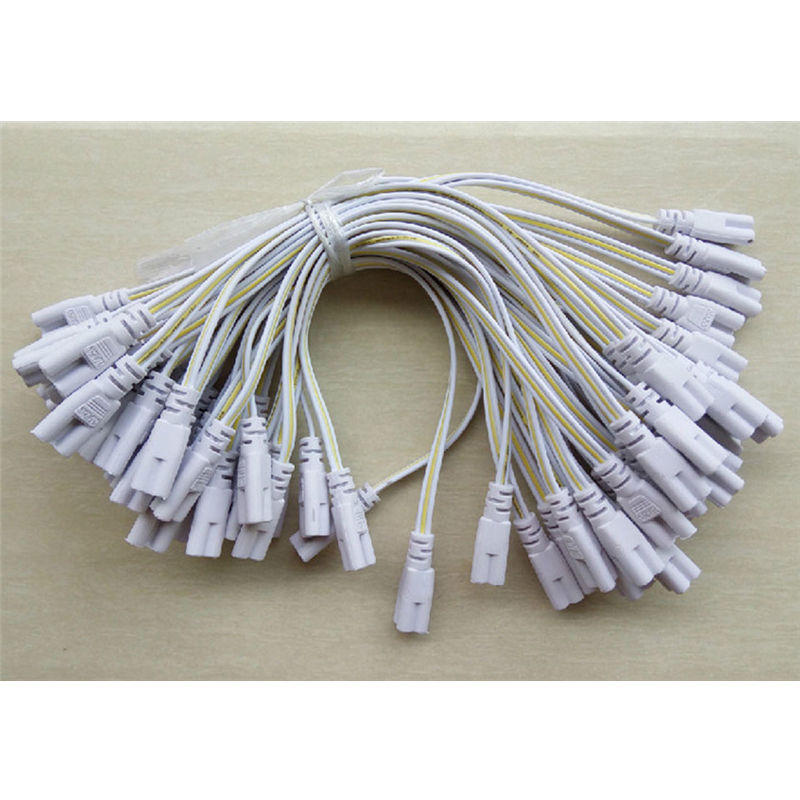 3 pin LED Tube Accessories Connector 20cm 30cm 50cm 100cm 150cm Three-phase T4 T5 T8 Led Lamp Lighting Connecting Double-end Cable Wire