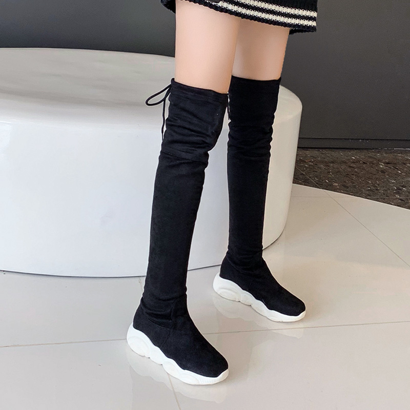 AIWEIYi Stretch Boots for Woman Black Lace Up Over the Knee Boots Round toe Flat Thigh High Autumn Winter Footwear Shoes, Blackshort
AIWEIYi Stretch Boots for Woman Black Lace Up Over the Knee Boots Round toe Flat Thigh High Autumn Winter Footwear Shoes, Blackshort