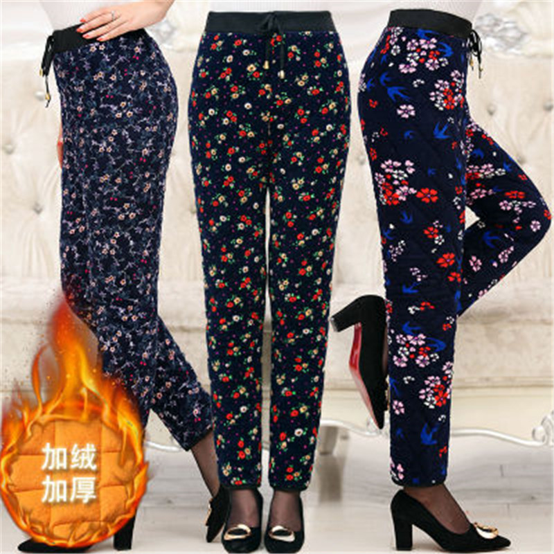 Middle-aged elderly cotton trousers women trouser mother trousers winter thicken loose and velvet elastic waist Pants M84, Black
Middle-aged elderly cotton trousers women trouser mother trousers winter thicken loose and velvet elastic waist Pants M84, Black