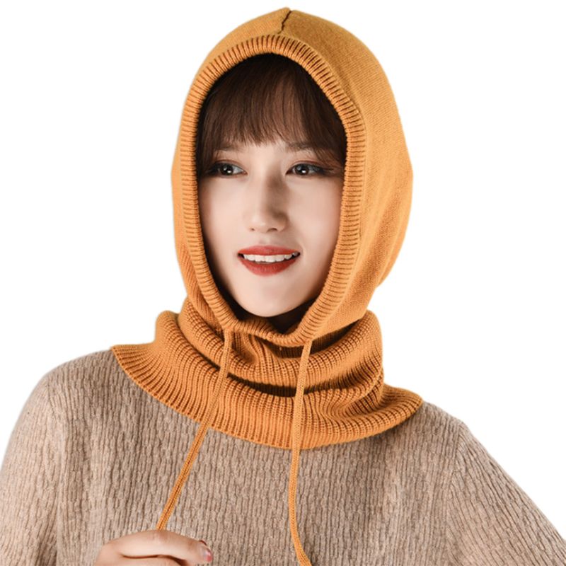 Women Winter Balaclava Knit Hooded Collar Drawstring Earflap Elastic Cap Scarf, Gray
Women Winter Balaclava Knit Hooded Collar Drawstring Earflap Elastic Cap Scarf, Gray