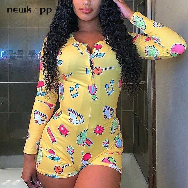 Womens Sexy Printed Long Sleeve Bodysuit Slim Button Plus Size Jumpsuit Ladies Bodycon Elastic Romper Sleepwear Playsuits, Yellow
Womens Sexy Printed Long Sleeve Bodysuit Slim Button Plus Size Jumpsuit Ladies Bodycon Elastic Romper Sleepwear Playsuits, Yellow