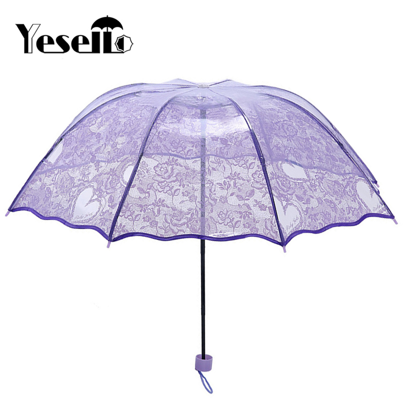 Yesello Plastic EVA Transparent Princess Lace Compact Rain Women Windproof Sunny and Rainy Umbrella, Pink
Yesello Plastic EVA Transparent Princess Lace Compact Rain Women Windproof Sunny and Rainy Umbrella, Pink