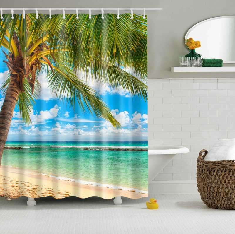 Beach Sunset Shower curtain Waterproof polyester 3D Blackout bathroom curtain Large 180x200cm for bathroom
Beach Sunset Shower curtain Waterproof polyester 3D Blackout bathroom curtain Large 180x200cm for bathroom