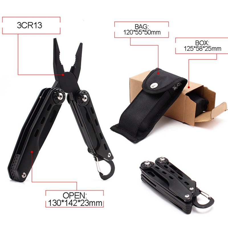 KALAIDUN Pliers Multitool Wire Stripper Crimping Tool Cable Cutter Folding EDC Knife Opener Portable Outdoor Camping Survival Y2006752150